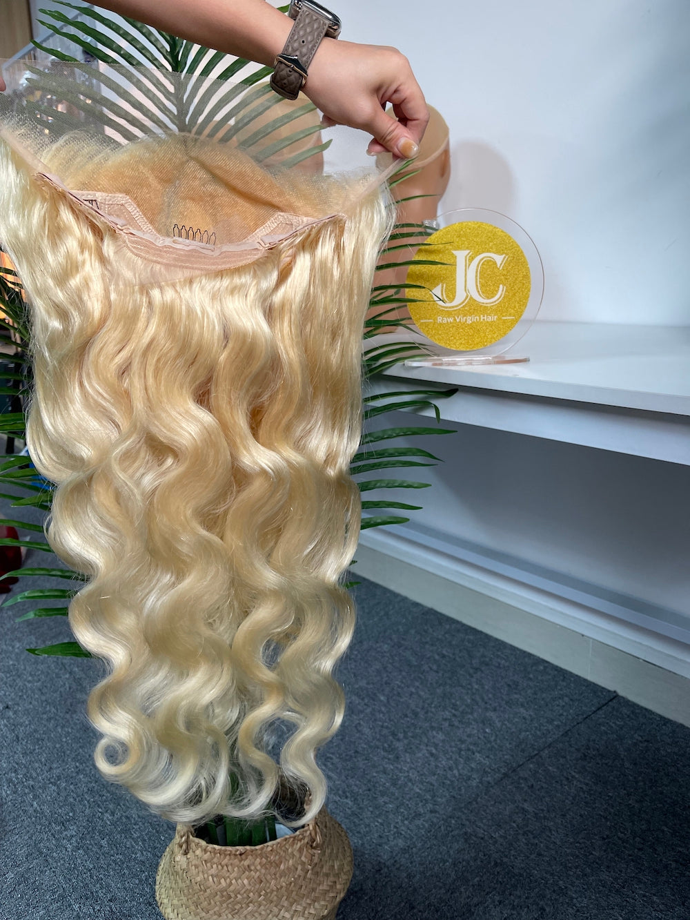 #613 Blonde Body Wave Brazilian Hair 13X4 Transparent Lace Wig 180%