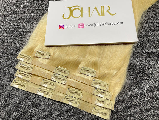 Straight Seamless Clip in Hair Extention #613