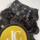 Body Wave Seamless Clip in Hair Extention #1B