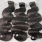 Body Wave Seamless Clip in Hair Extention #1B