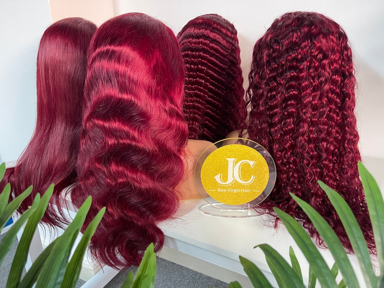 #99J Burgundy Straight Brazilian Hair 13X4 Transparent Lace Wig 180%