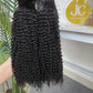 Kinky Curly Seamless Clip in Hair Extention #1B