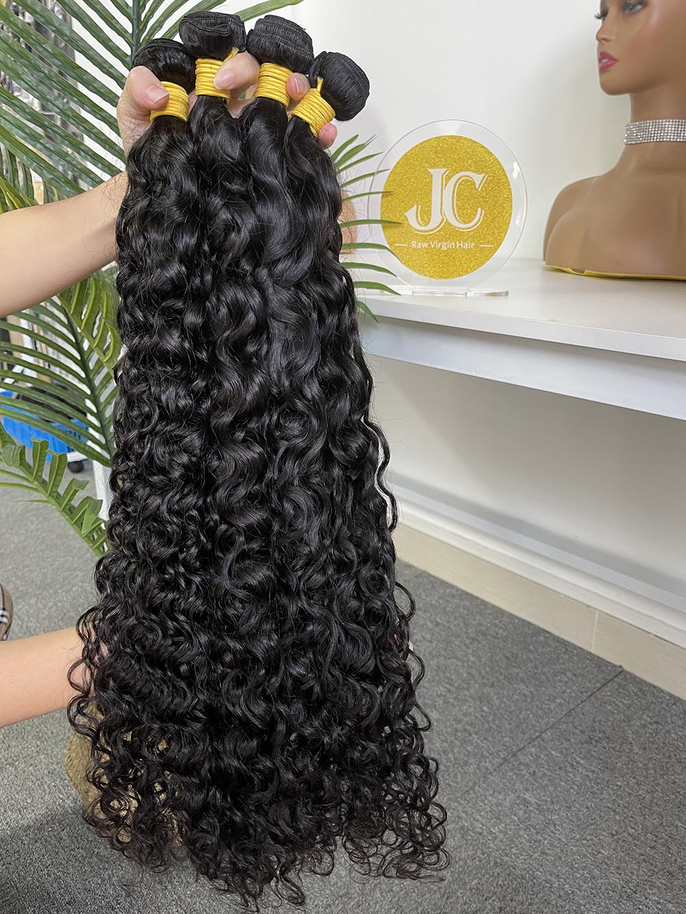 Top Virgin Hair Italian Curly Burmese Hair Bundle #1B