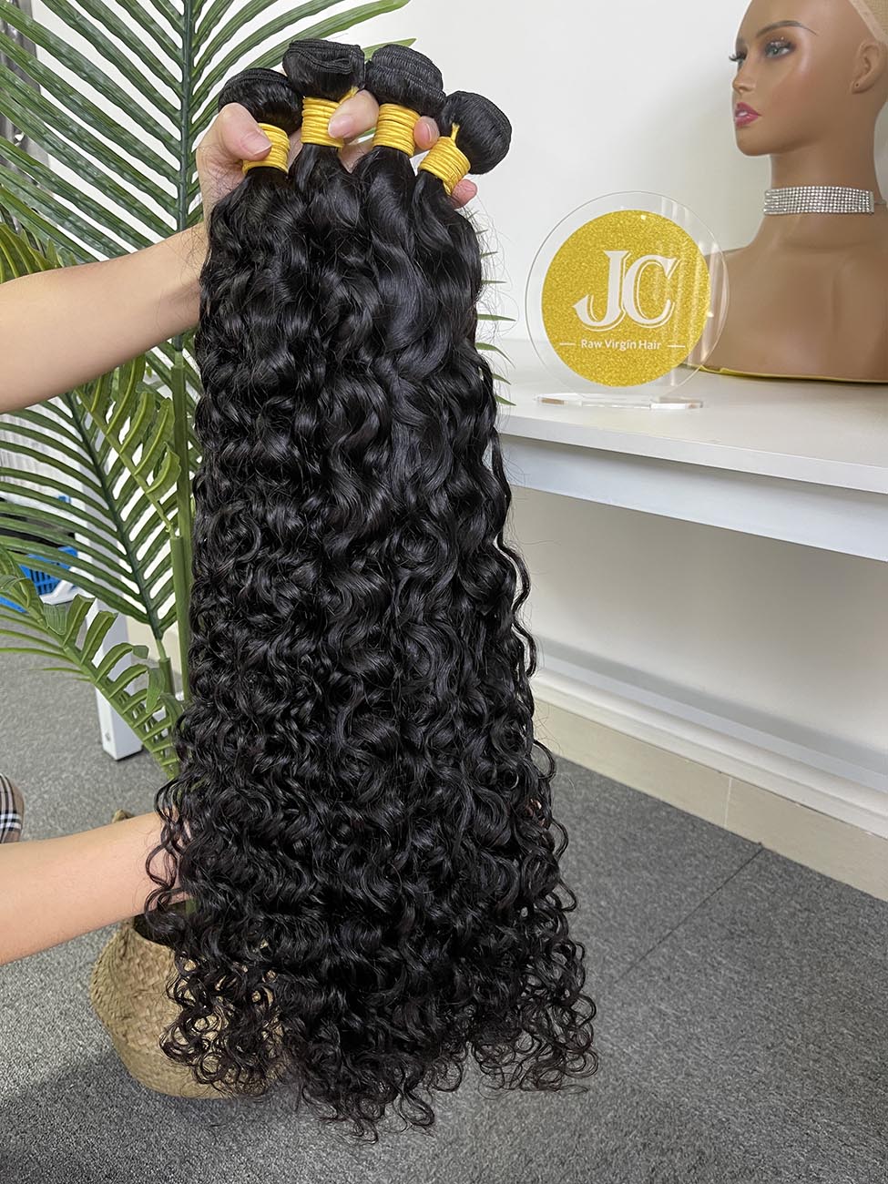 Top Virgin Hair Italian Curly Burmese Hair Bundle #1B