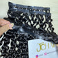 Italian Curly Seamless Clip in Hair Extention #1B