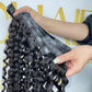 Italian Curly Seamless Clip in Hair Extention #1B