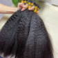 Indian Hair I-TIP Extentions Kinky Straight #1B 100grams/100pieces