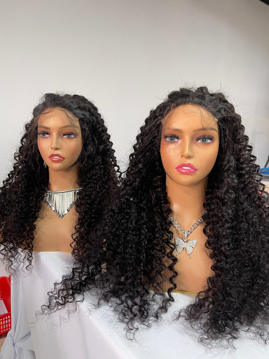 Mink Virgin Hair 4x4 5x5 HD Closure Wig  - Deep Wave #1B