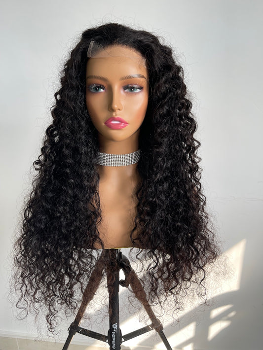 Mink Virgin Hair 4x4 5x5 HD Closure Wig - Italian Curly #1B