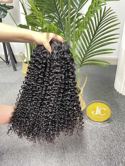 Top Burmese Virgin Hair Jerry Curly Bundle #1B