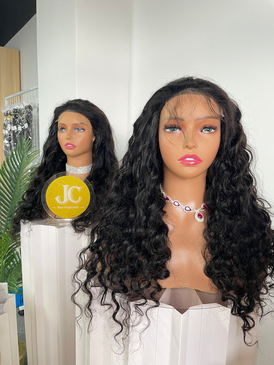 Mink Virgin Hair 4x4 5x5 HD Closure Wig - Loose Curly #1B