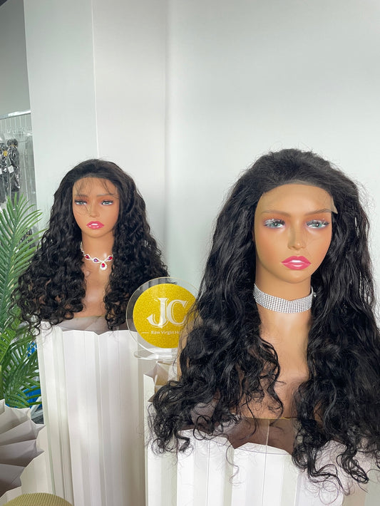 Mink Virgin Hair 4x4 5x5 HD Closure Wig - Loose Wave #1B