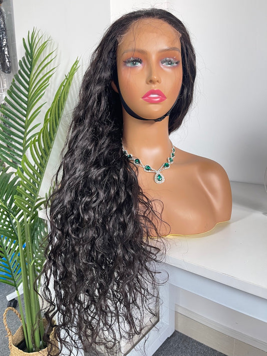 Mink Virgin Hair 4x4 5x5 HD Closure Wig - Natural Wave #1B