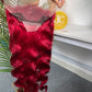 #Red Body Wave Brazilian Hair 13X4 Transparent Lace Wig 180%